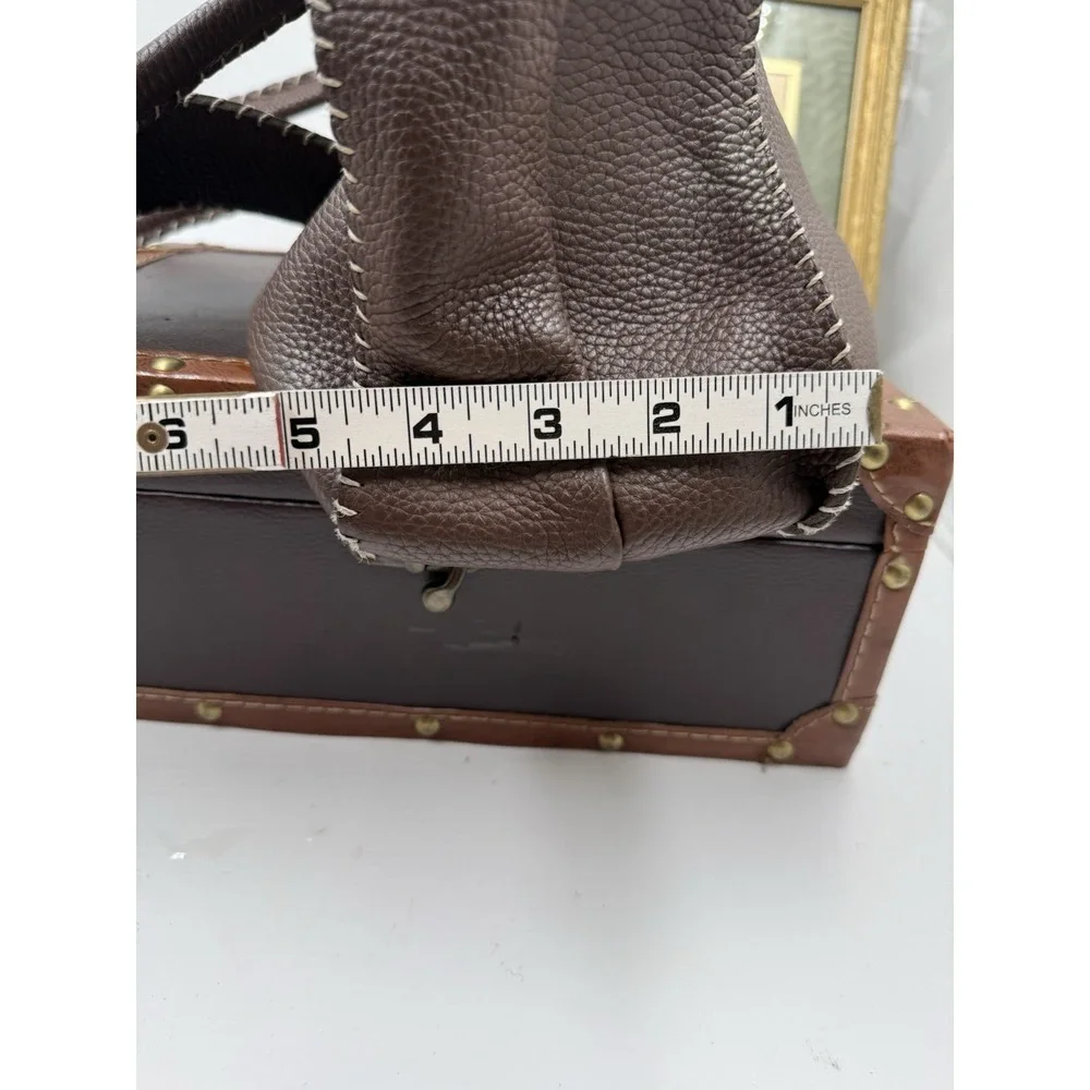 OMBU‎ BROWN SUEDE LEATHER SHOULDER HANDBAG